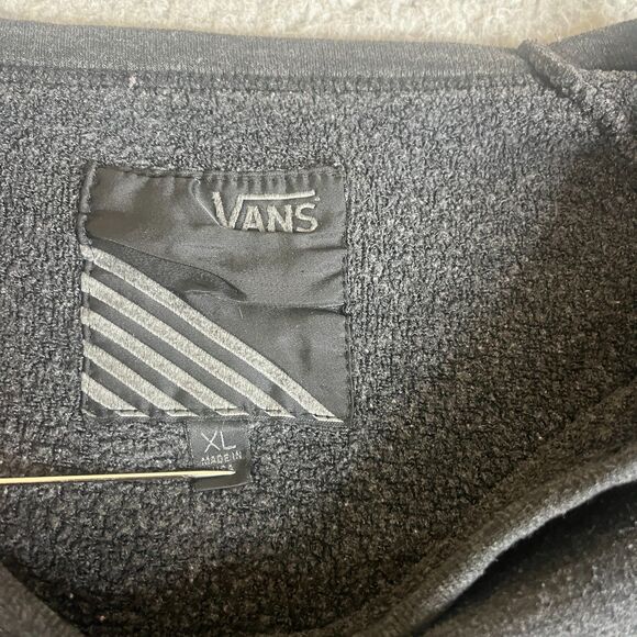 Vans Off The Wall Sweatshirt Womens XL Gray Pullover Sweater Spellout Surf Skate - Picture 5 of 10